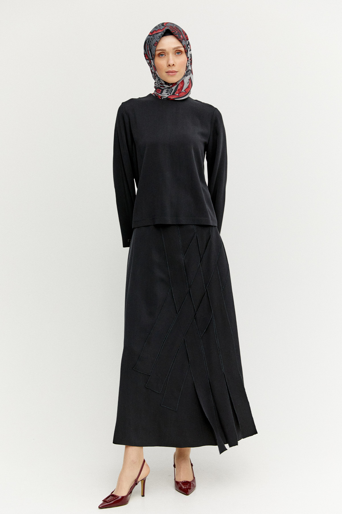 Etekli Lyocell İkili Takım, Tesettür Giyim