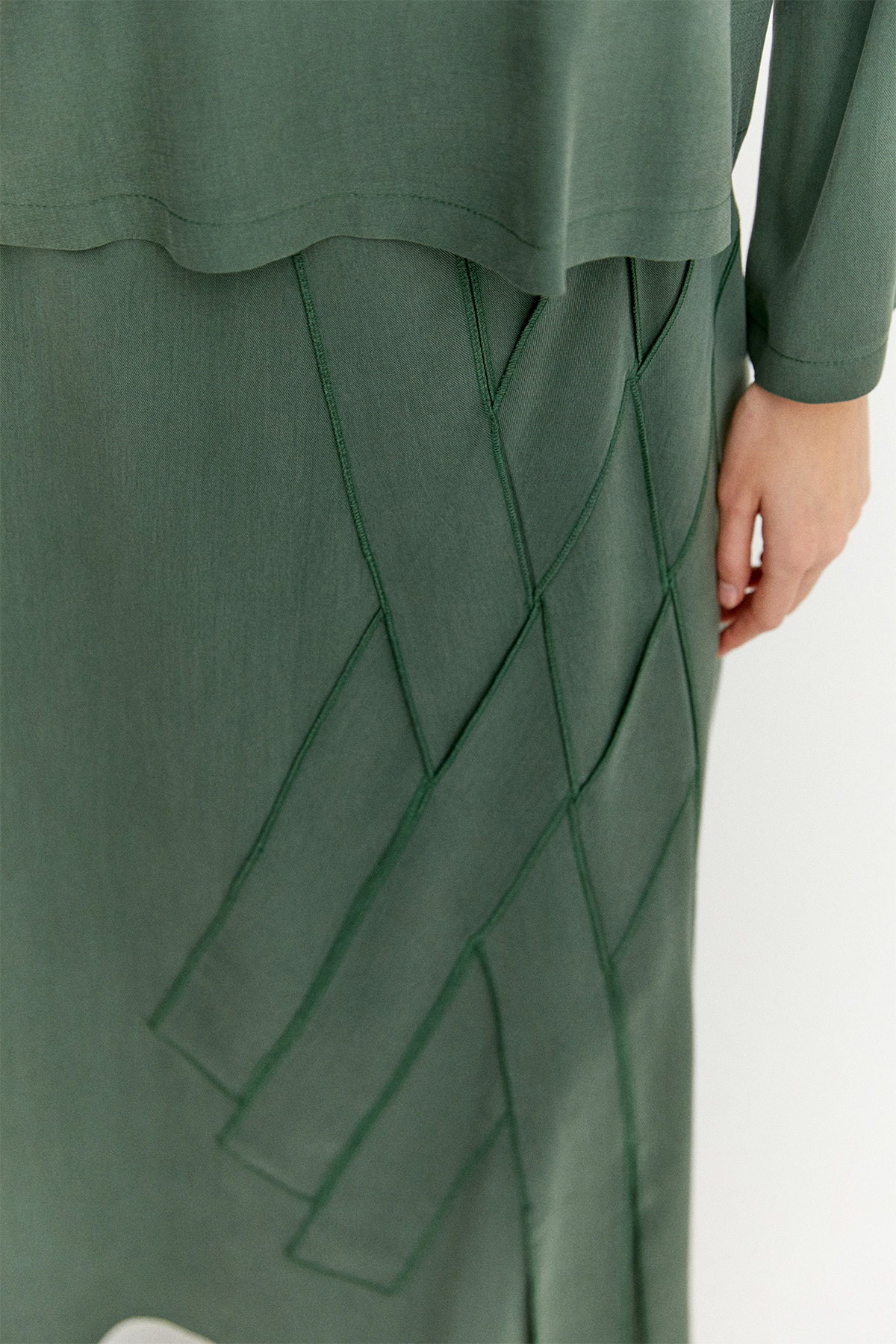 Etekli Lyocell İkili Takım, Tesettür Giyim