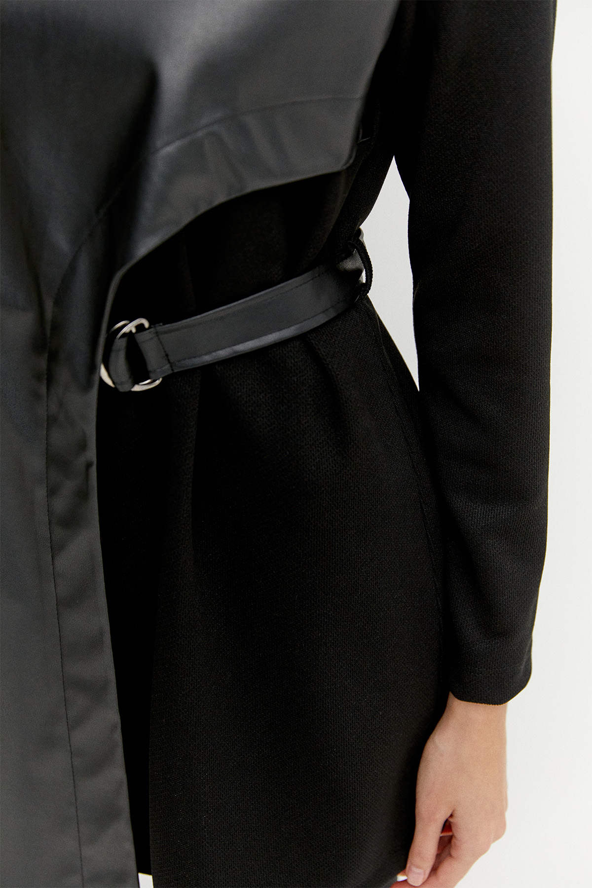 Asimetrik Suni Derili Tunik, Tesettür Giyim