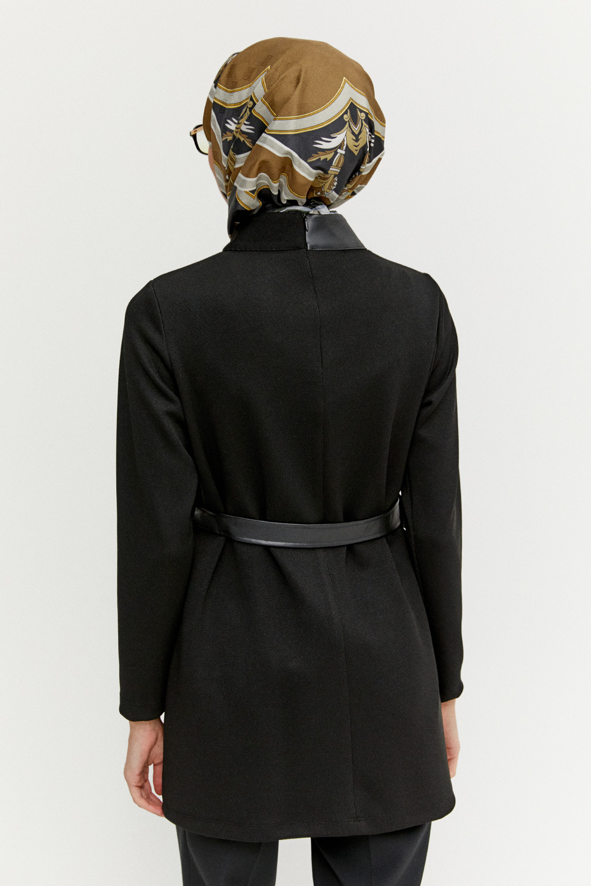 Asimetrik Suni Derili Tunik, Tesettür Giyim