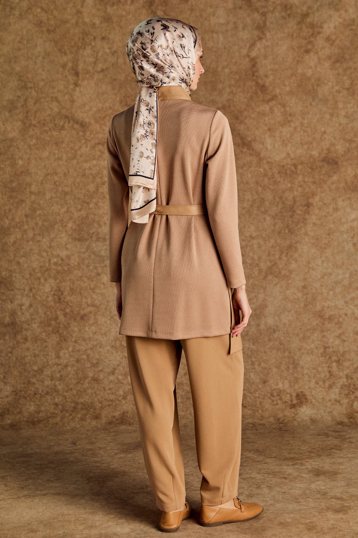 Asimetrik Suni Derili Tunik, Tesettür Giyim