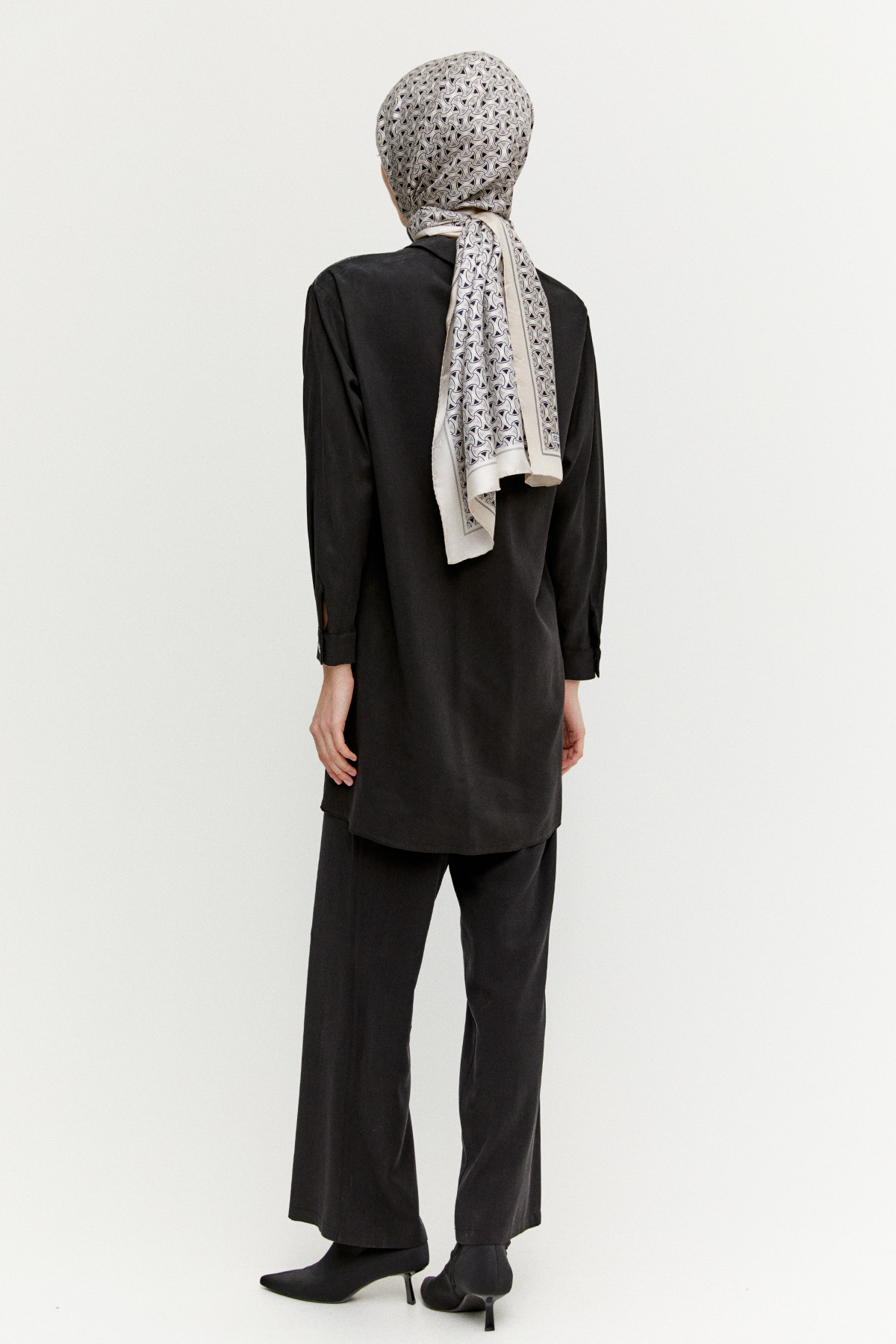 File Cepli Gömlek Yaka Tunik, Tesettür Giyim