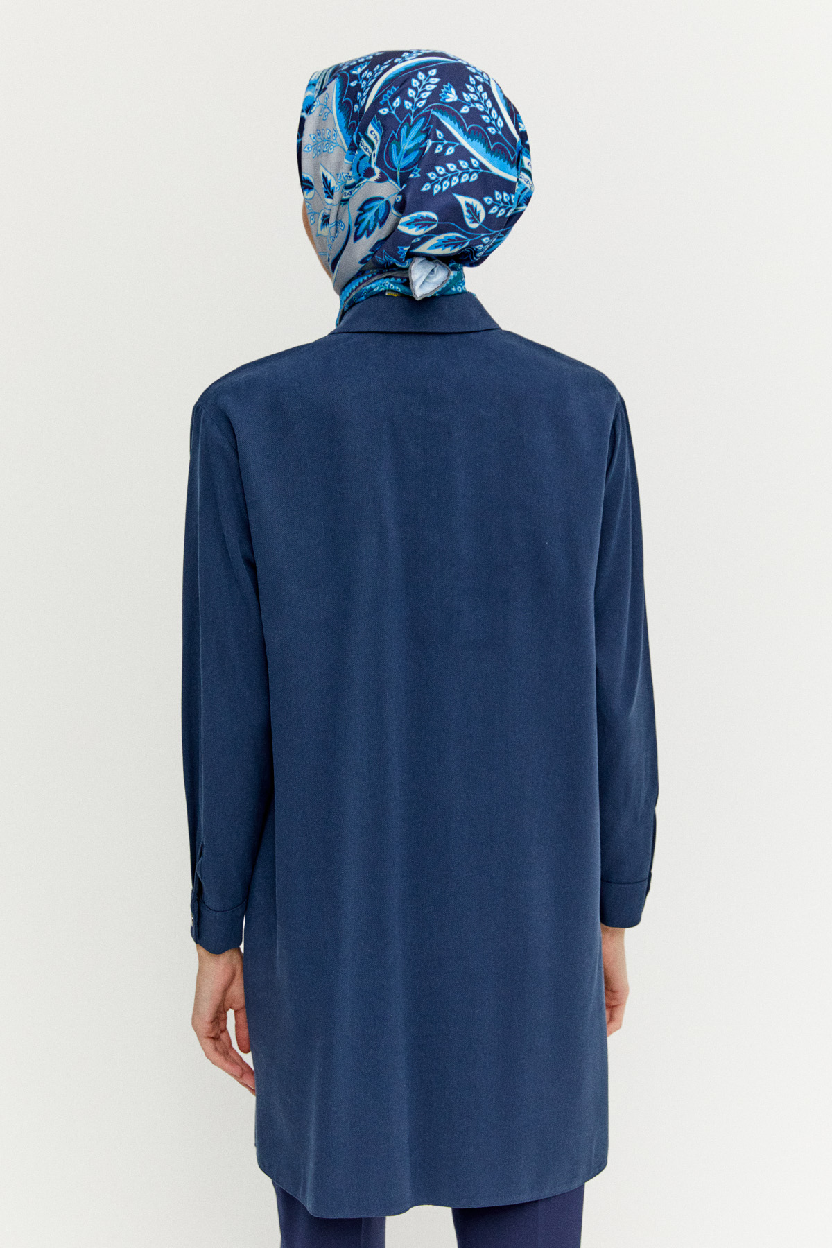 File Cepli Gömlek Yaka Tunik, Tesettür Giyim