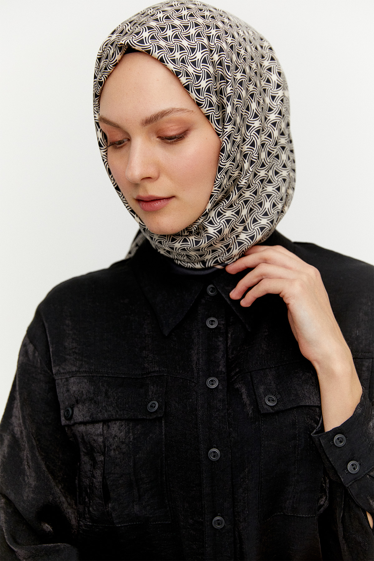 Spor Dikişli Jakarlı Tunik, Tesettür Giyim