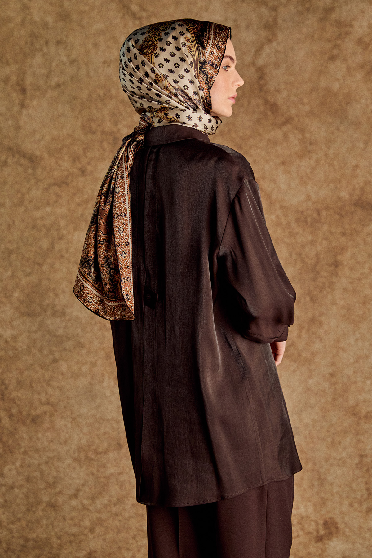 Spor Dikişli Jakarlı Tunik, Tesettür Giyim