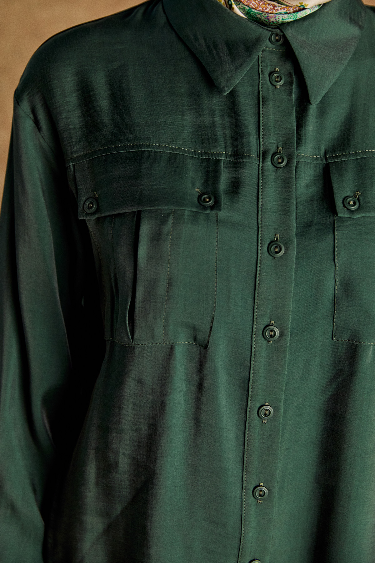 Spor Dikişli Jakarlı Tunik, Tesettür Giyim