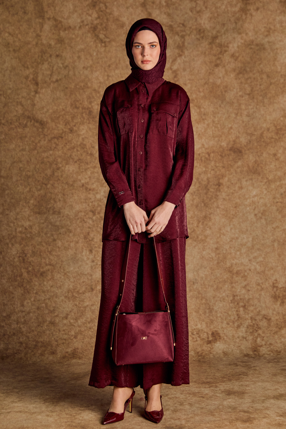 Spor Dikişli Jakarlı Tunik, Tesettür Giyim