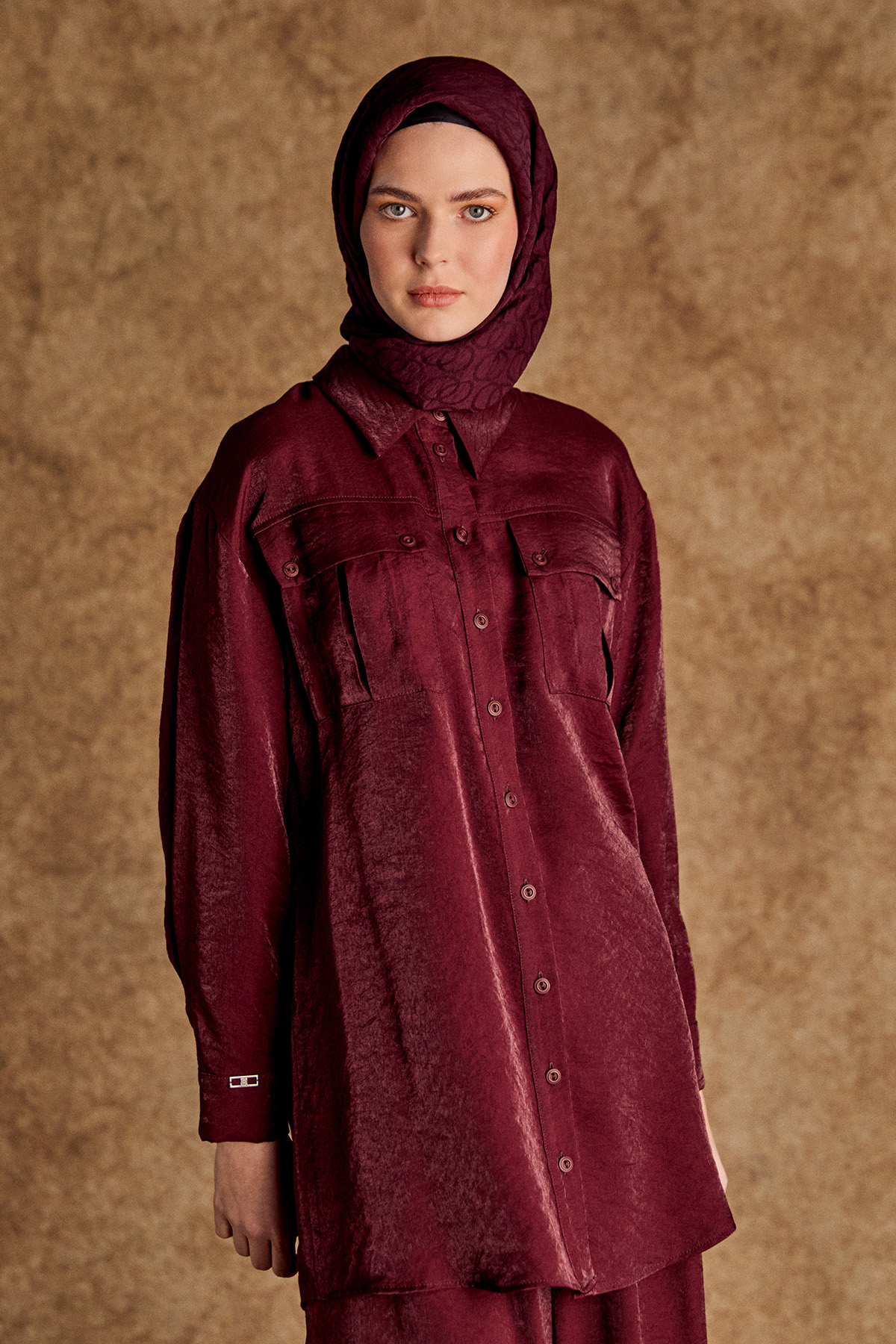 Spor Dikişli Jakarlı Tunik, Tesettür Giyim