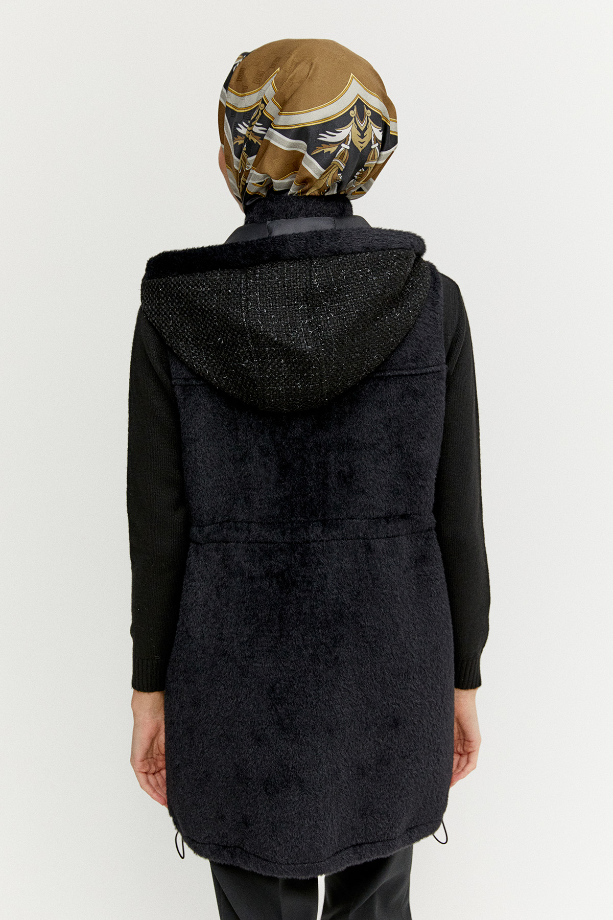 Tüvit Kombinli Suni Kürk Yelek, Tesettür Giyim