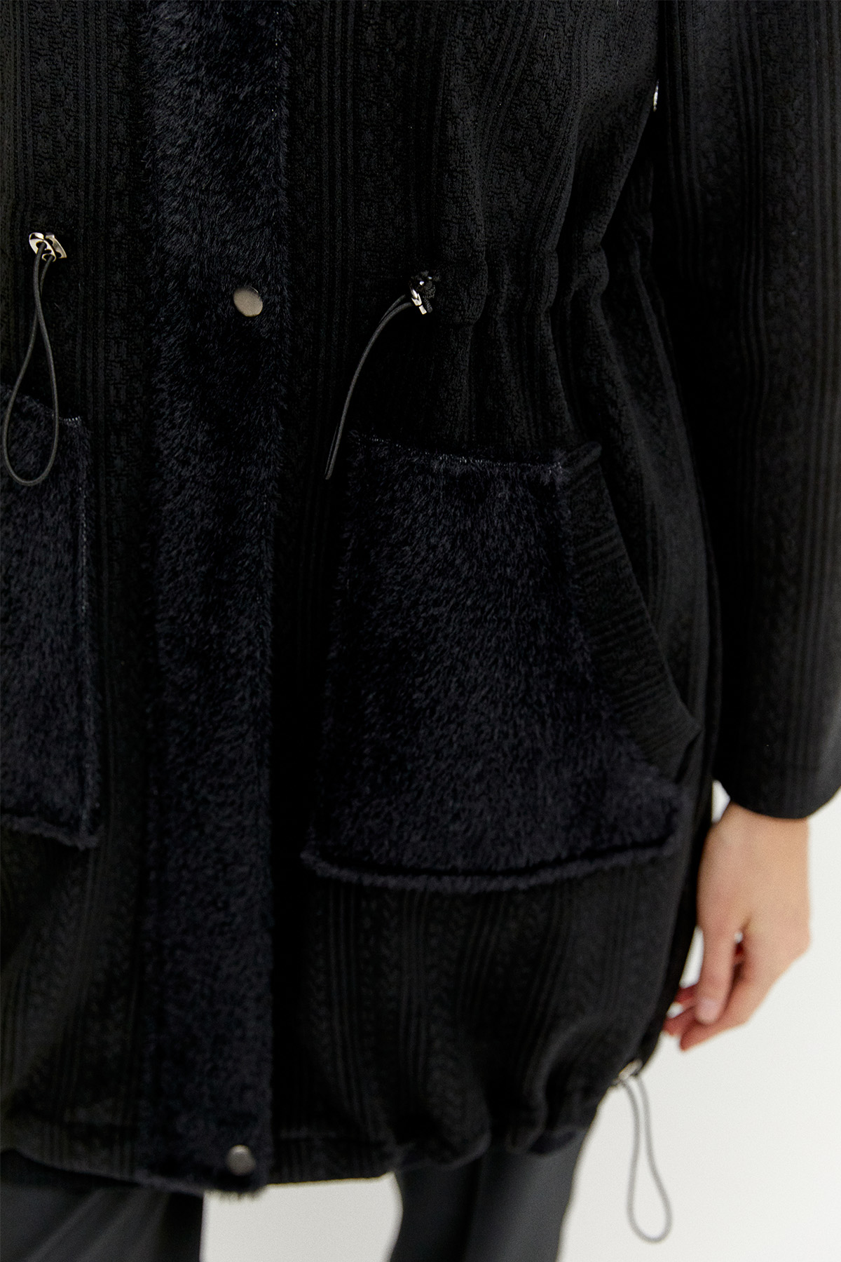 Suni Kürklü Stoperli Kap, Tesettür Giyim